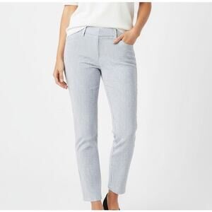 Jones Studio Womens Size 2 Striped Pants Cotton Polyester Stretch Gray Blue